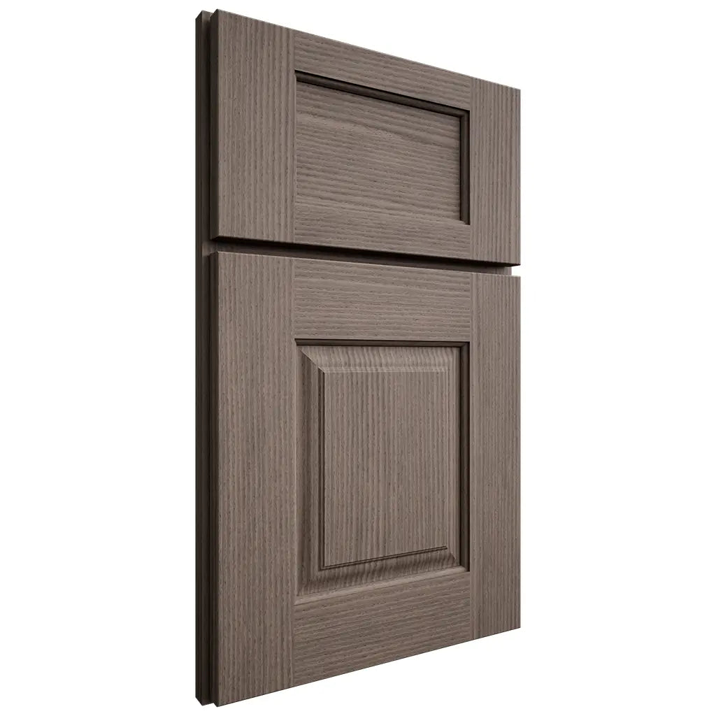 Shiloh Cabinetry Full Overlay Summit White Oak Rift Cut Clay Door