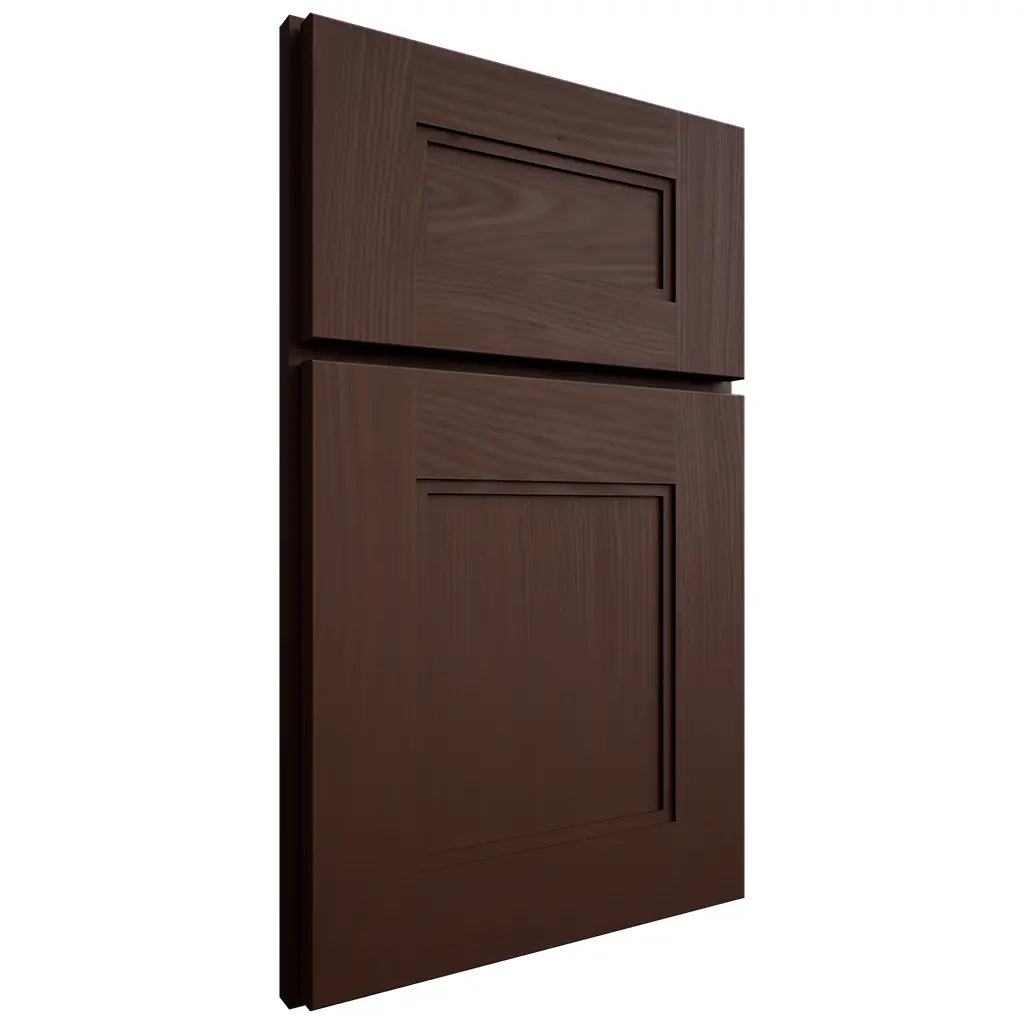 Shiloh Cabinetry Full Overlay Tahoe Alder Plain Cut Umber Door