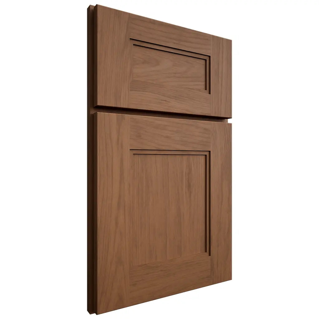 Shiloh Cabinetry Full Overlay Tahoe Alder Plain Cut Walnut Door