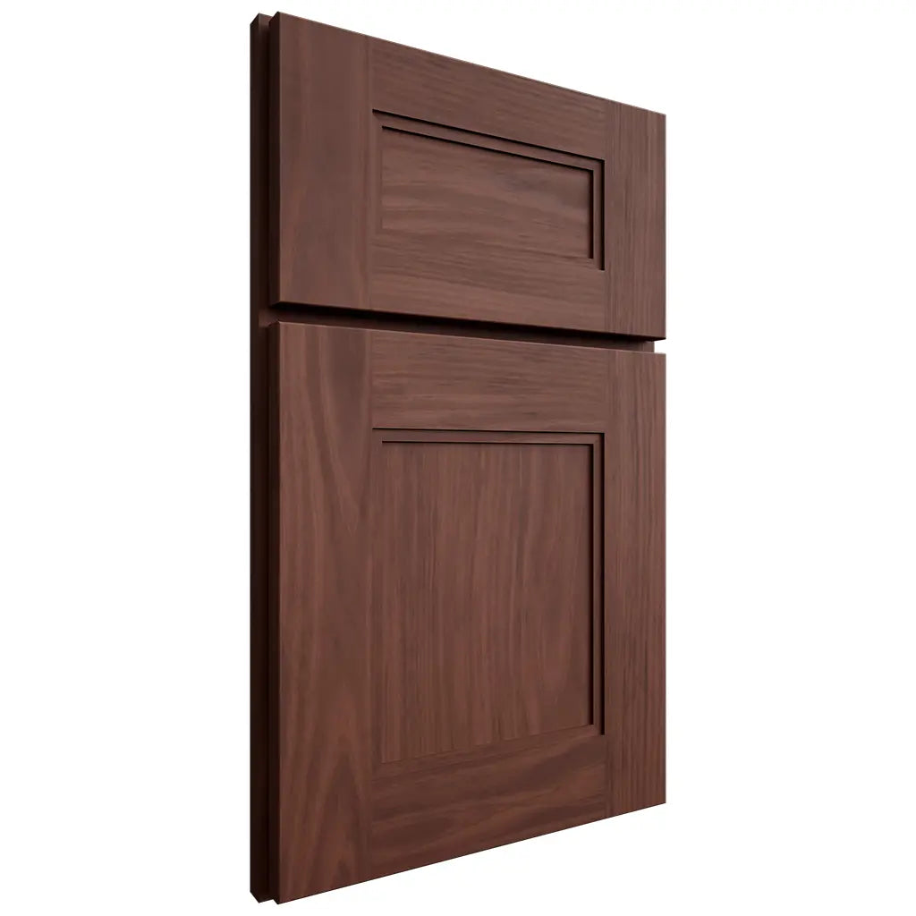 Shiloh Cabinetry Full Overlay Tahoe Cherry Plain Cut Bourbon Door