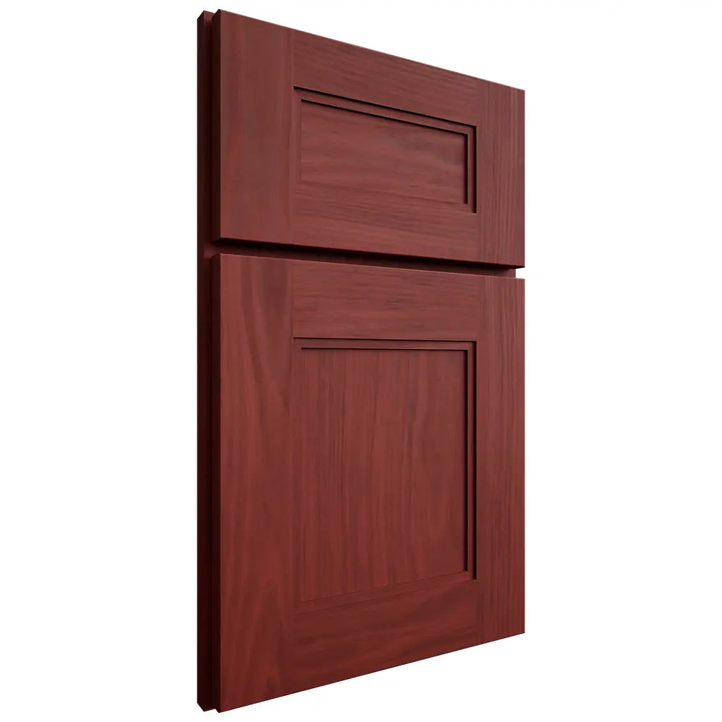 Shiloh Cabinetry Full Overlay Tahoe Cherry Plain Cut Red Door