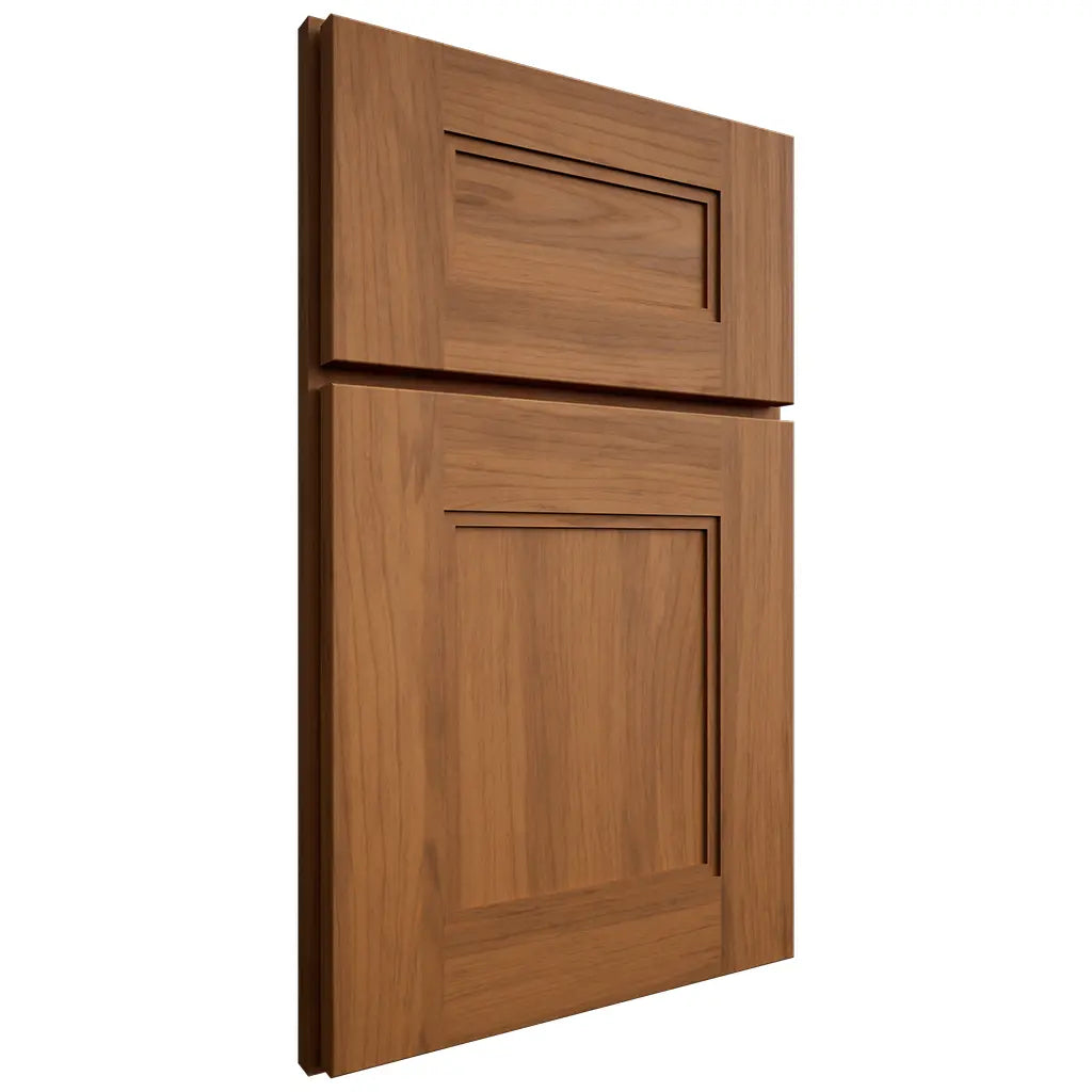 Shiloh Cabinetry Full Overlay Tahoe Hickory Plain Cut Chestnut Door