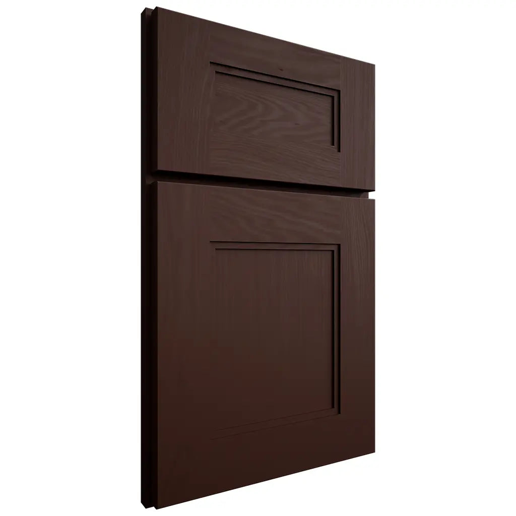 Shiloh Cabinetry Full Overlay Tahoe Maple Plain Cut Cocoa Door