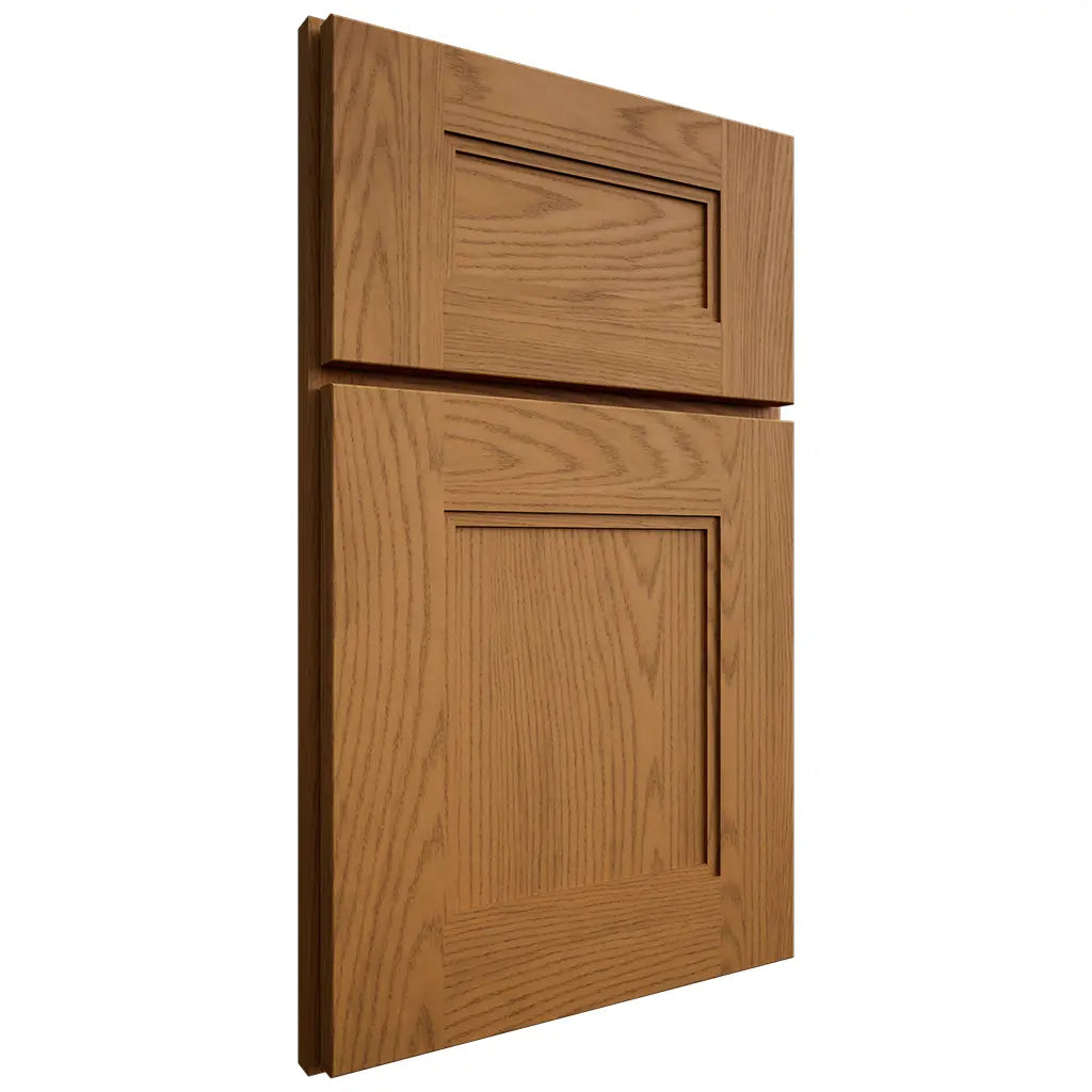 Shiloh Cabinetry Full Overlay Tahoe Red Oak Plain Cut Autumn Door