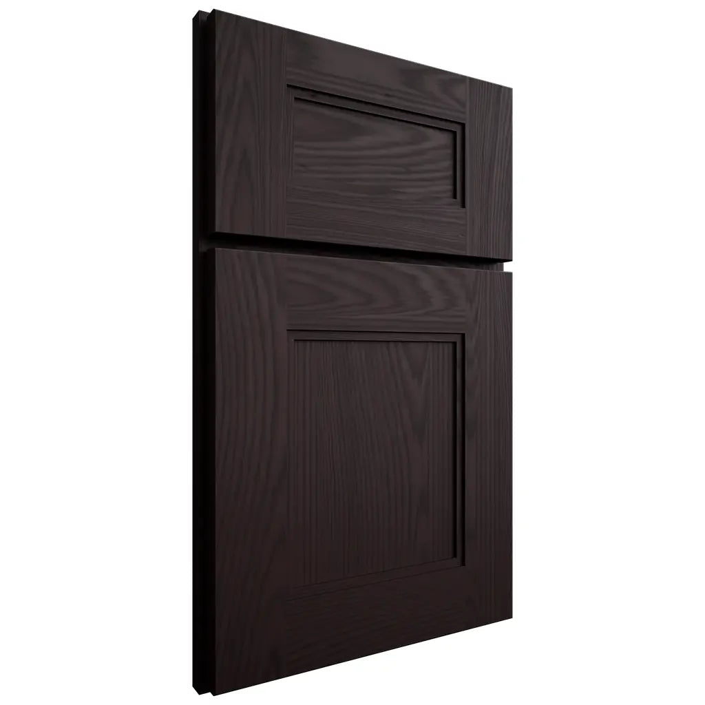 Shiloh Cabinetry Full Overlay Tahoe Red Oak Plain Cut Espresso Door