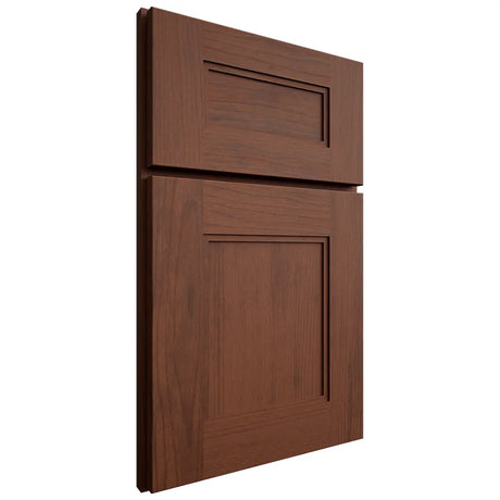 Shiloh Cabinetry Full Overlay Tahoe Walnut Plain Cut Rye Door