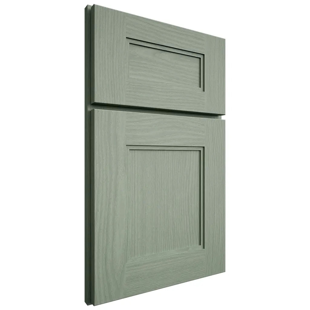 Shiloh Cabinetry Full Overlay Tahoe White Oak Plain Cut Moss Door