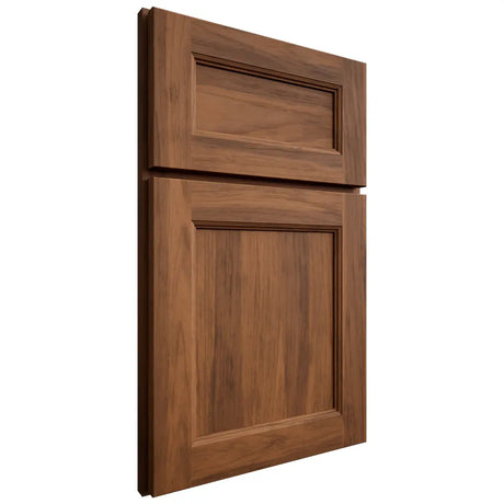 Shiloh Cabinetry Full Overlay Ward Hickory Plain Cut Burnt Sugar Door