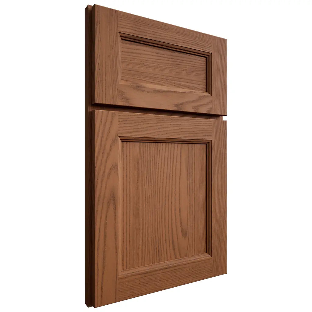 Shiloh Cabinetry Full Overlay Ward Red Oak Plain Cut Braun Door
