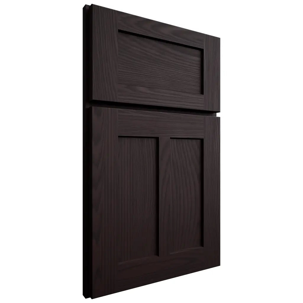 Shiloh Cabinetry Full Overlay Wilmington Red Oak Plain Cut Espresso Door