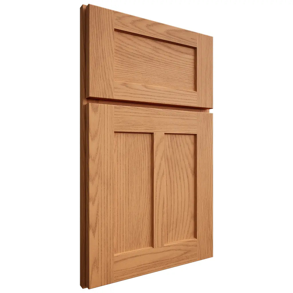 Shiloh Cabinetry Full Overlay Wilmington Red Oak Plain Cut Medium Door