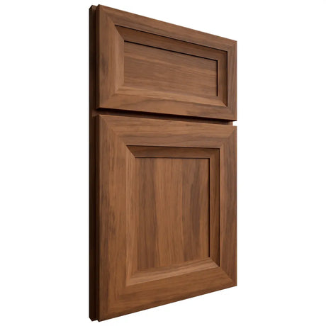 Shiloh Cabinetry Full Overlay Windsor Hickory Plain Cut Burnt Sugar Door