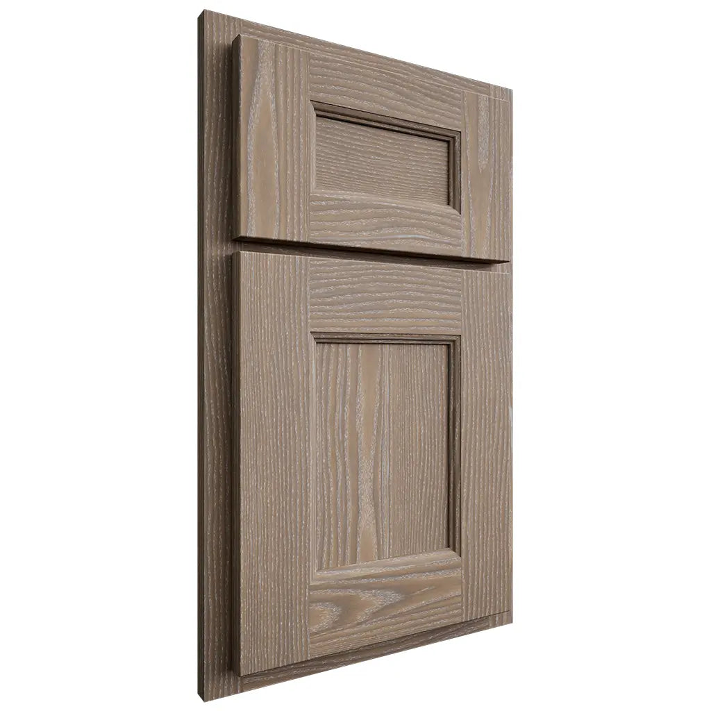 Shiloh Cabinetry Partial Overlay Aspen White Oak Plain Cut Almond Door