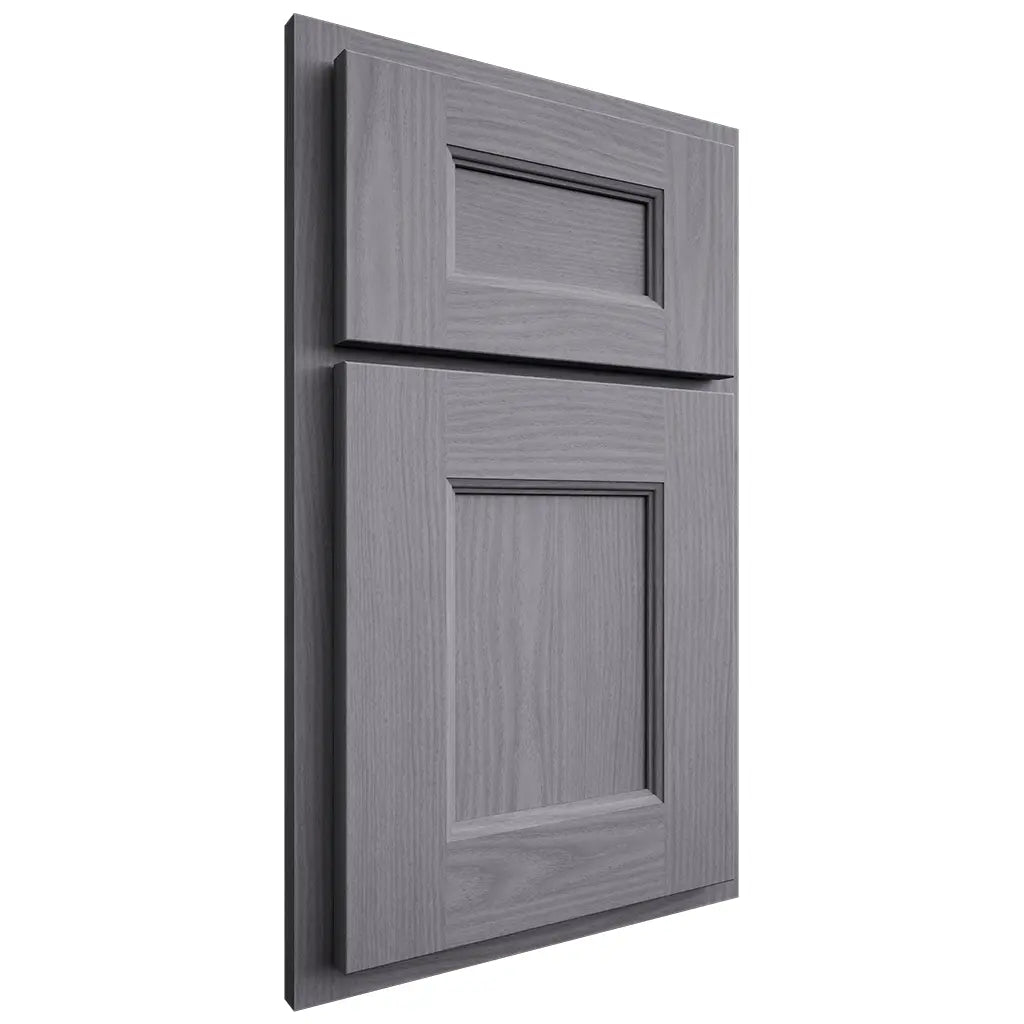 Shiloh Cabinetry Partial Overlay Aspen White Oak Plain Cut Cadet Door