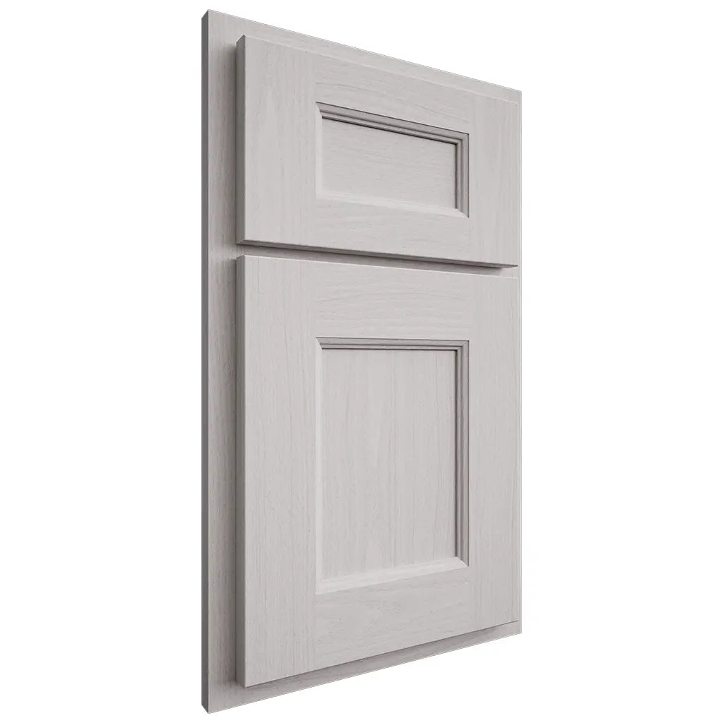 Shiloh Cabinetry Partial Overlay Aspen White Oak Plain Cut Cotton Door