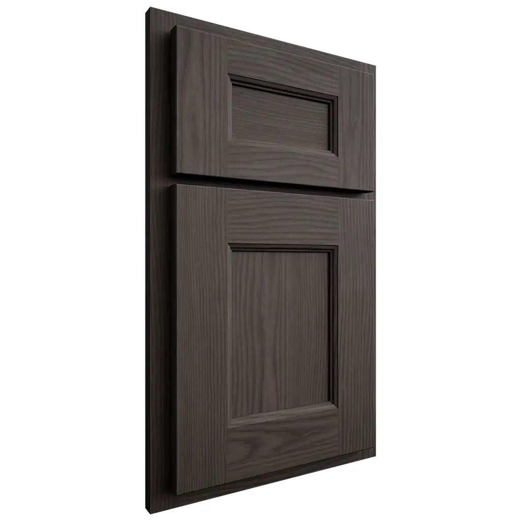 Shiloh Cabinetry Partial Overlay Aspen White Oak Plain Cut Creekside Door