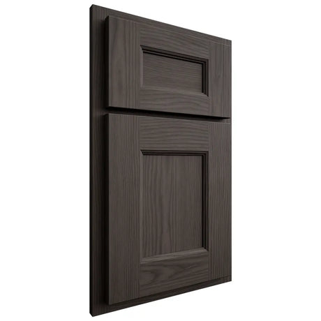 Shiloh Cabinetry Partial Overlay Aspen White Oak Plain Cut Creekside Door