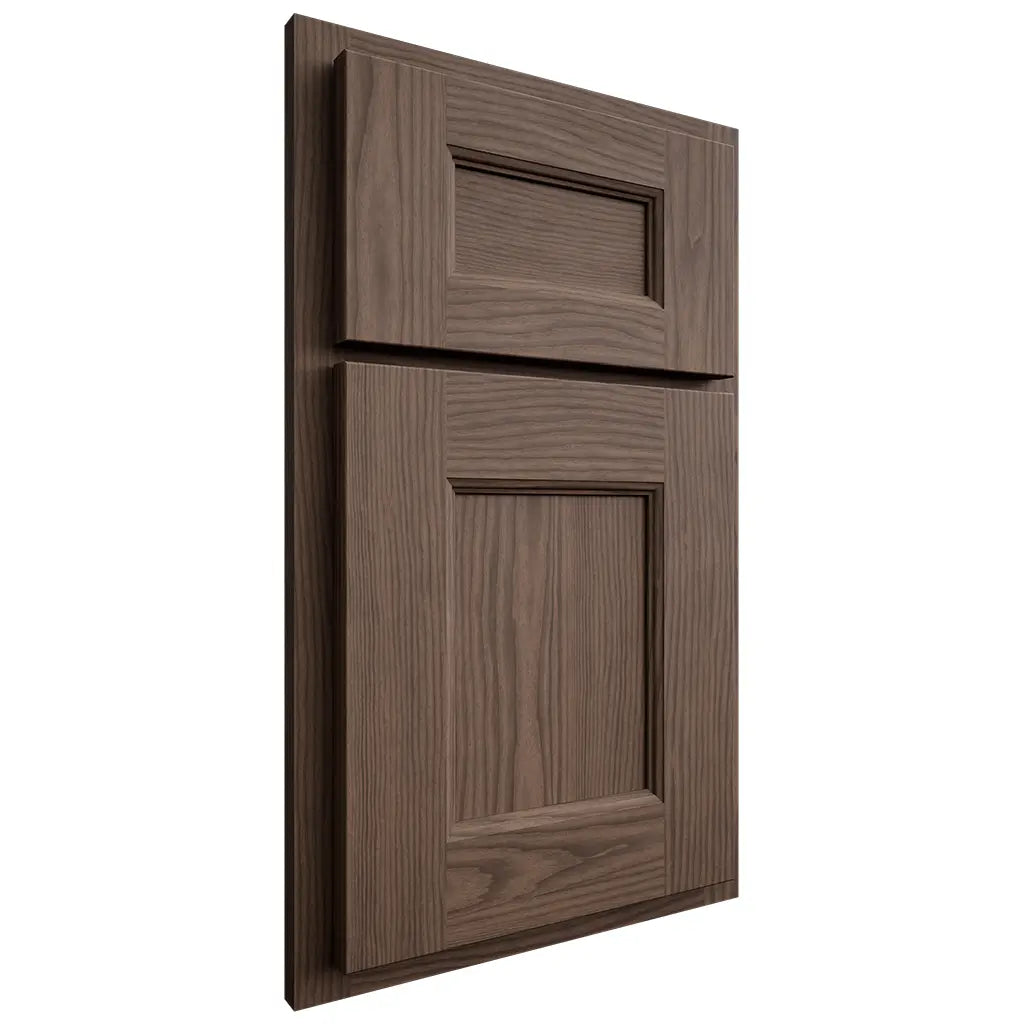Shiloh Cabinetry Partial Overlay Aspen White Oak Plain Cut Mineral Door