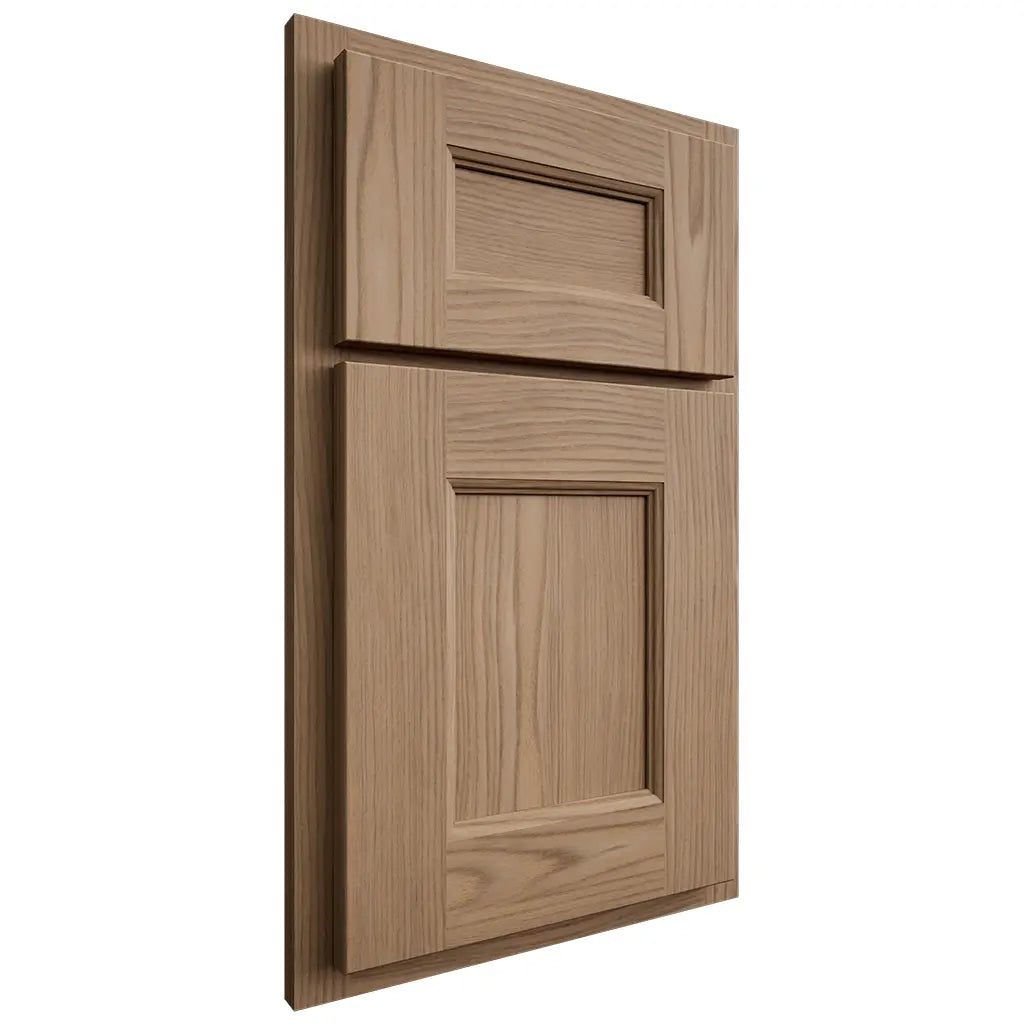 Shiloh Cabinetry Partial Overlay Aspen White Oak Plain Cut Natural Door