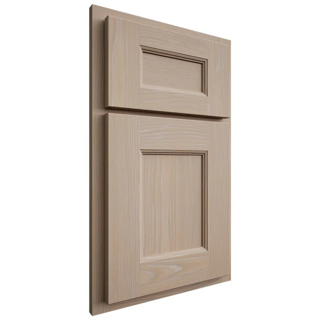 Shiloh Cabinetry Partial Overlay Aspen White Oak Plain Cut Straw Door