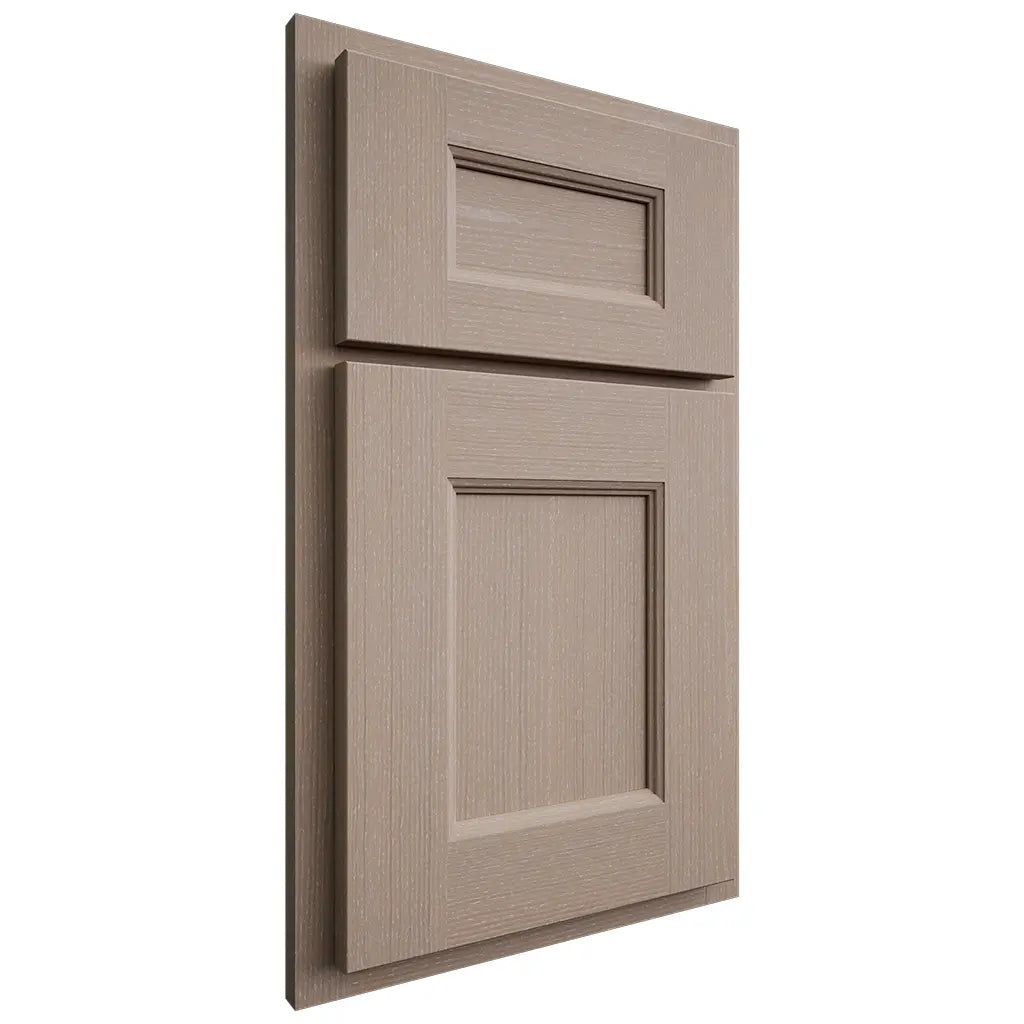 Shiloh Cabinetry Partial Overlay Aspen White Oak Quarter Sawn Whitewash Door
