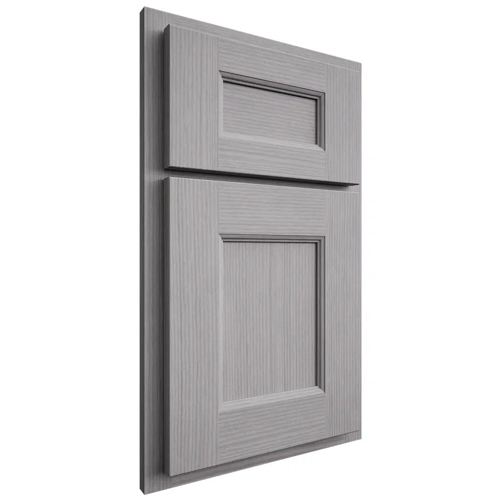 Shiloh Cabinetry Partial Overlay Aspen White Oak Rift Cut Stratus Door