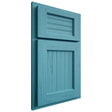 Shiloh Cabinetry Partial Overlay Beaded Century Alder Plain Cut Aqua Door