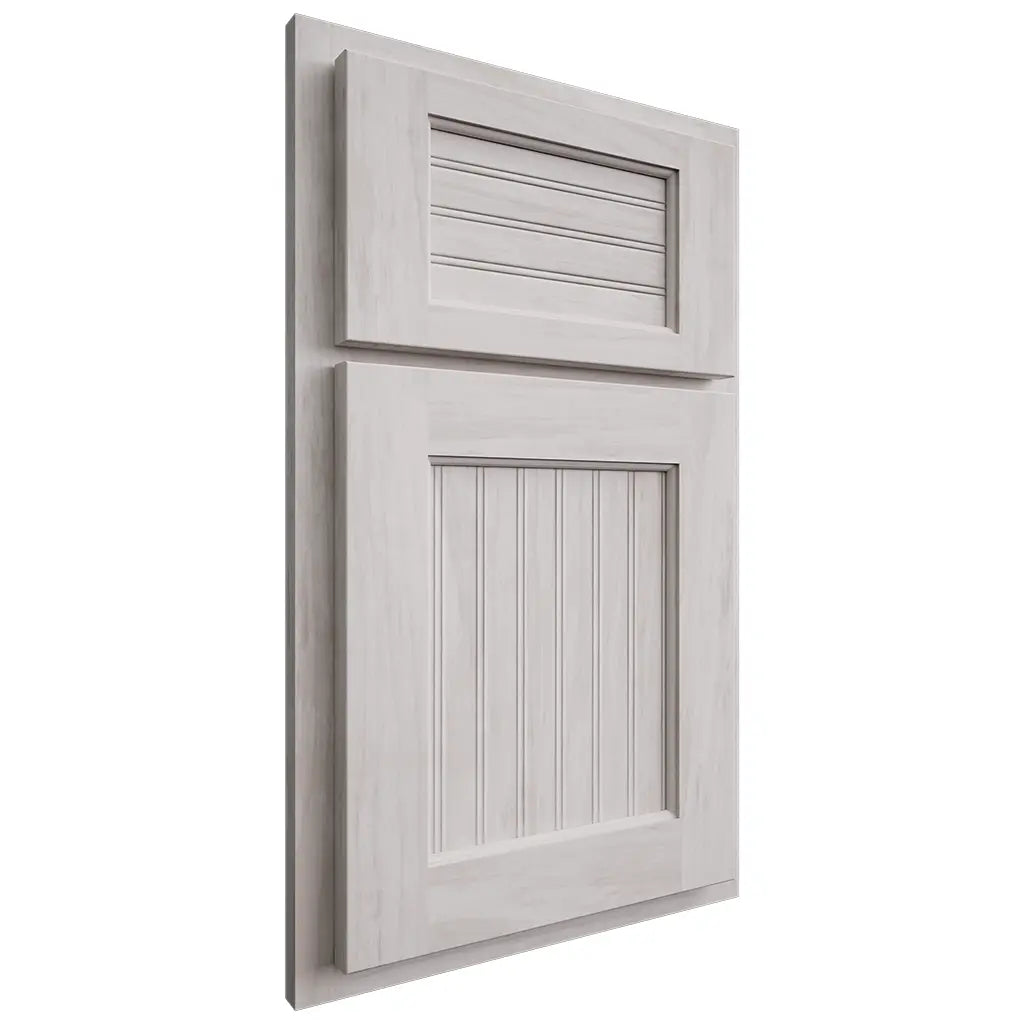 Shiloh Cabinetry Partial Overlay Beaded Century Alder Plain Cut Cotton Door