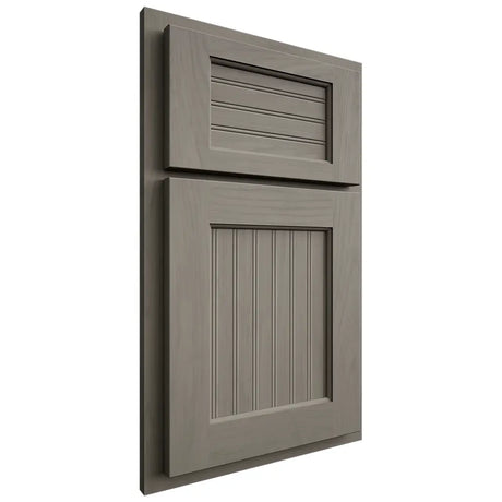 Shiloh Cabinetry Partial Overlay Beaded Century Alder Plain Cut Thyme Door