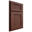 Shiloh Cabinetry Partial Overlay Beaded Century Cherry Plain Cut Bourbon Door