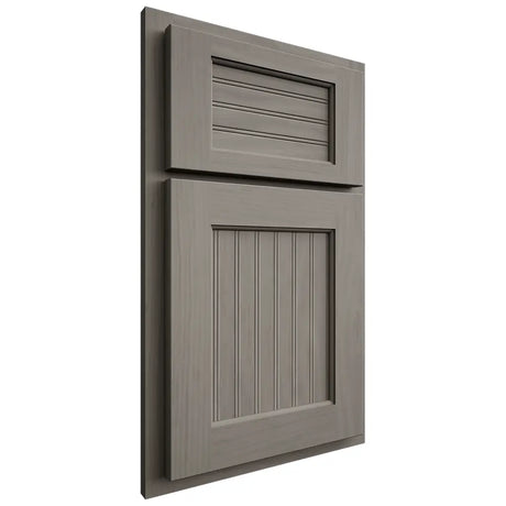 Shiloh Cabinetry Partial Overlay Beaded Century Cherry Plain Cut Thyme Door