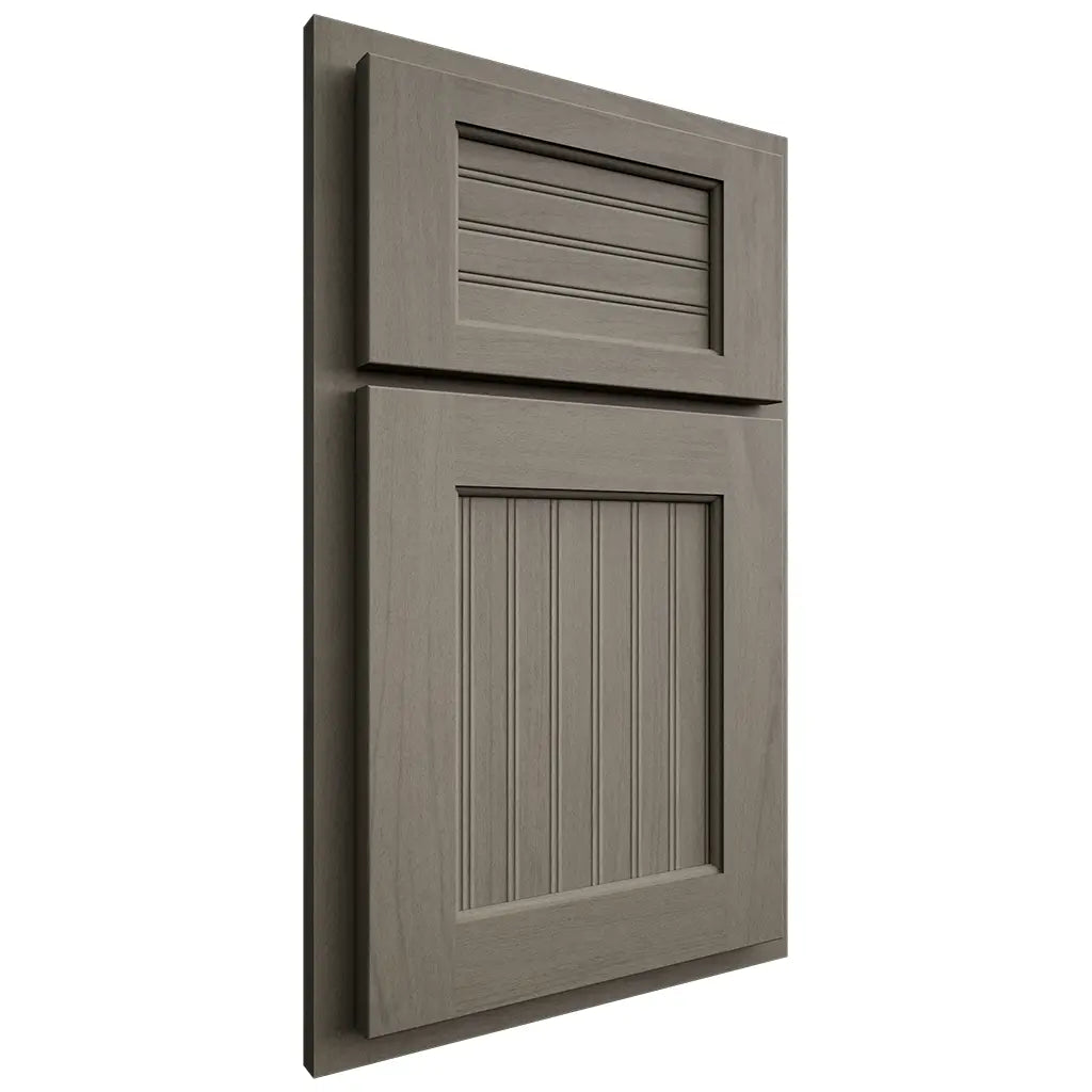 Shiloh Cabinetry Partial Overlay Beaded Century Poplar Plain Cut Thyme Door