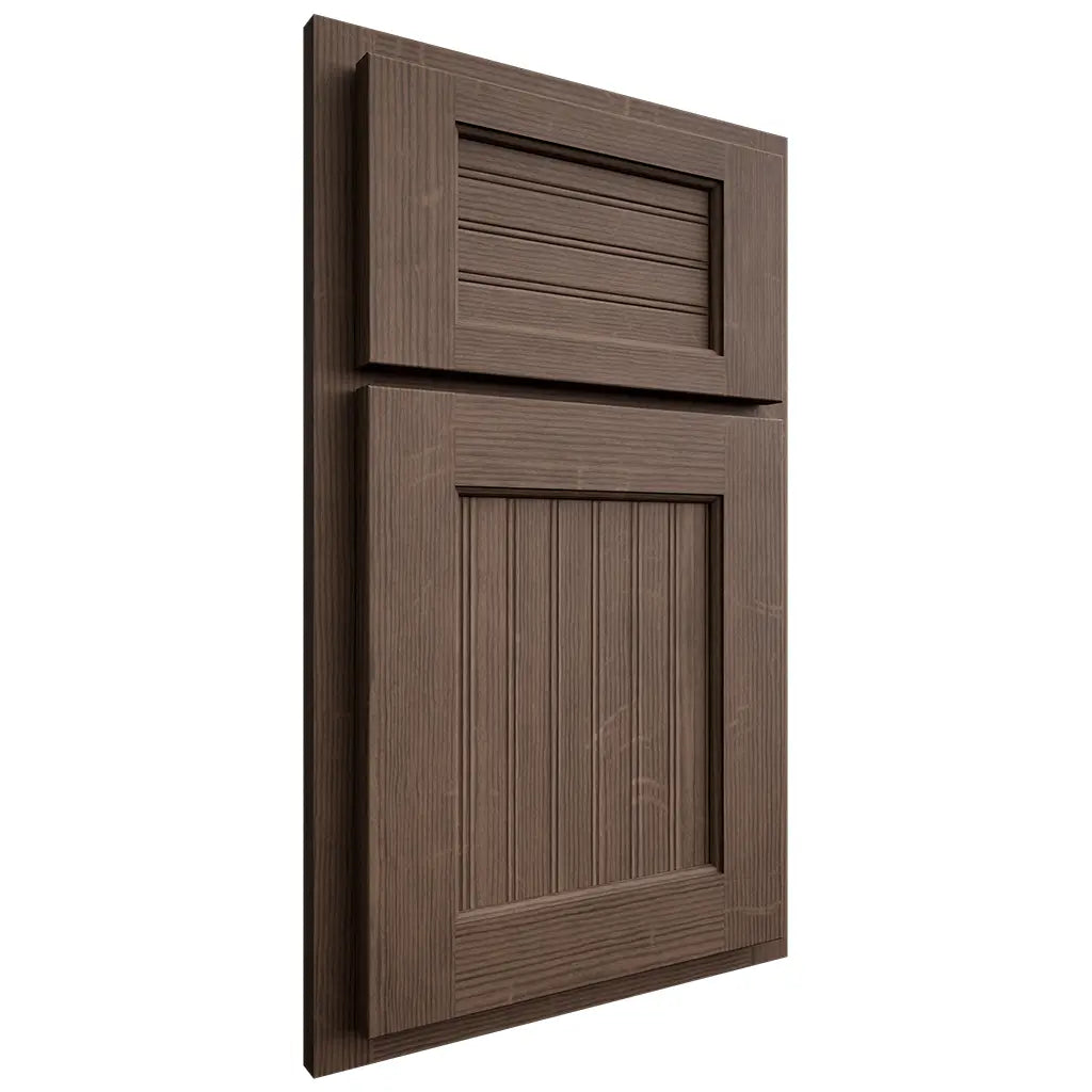 Shiloh Cabinetry Partial Overlay Beaded Century White Oak Quarter Sawn Mineral Door