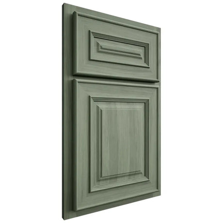 Shiloh Cabinetry Partial Overlay Bradford Hickory Plain Cut Moss Door