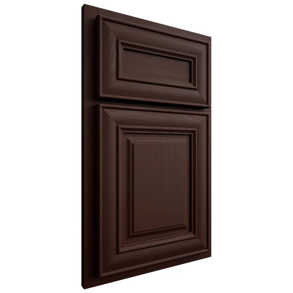 Shiloh Cabinetry Partial Overlay Bradford Maple Plain Cut Cocoa Door