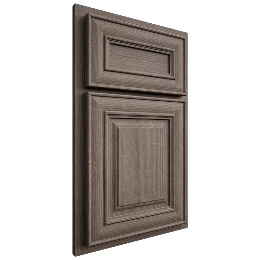 Shiloh Cabinetry Partial Overlay Bradford White Oak Quarter Sawn Clay Door