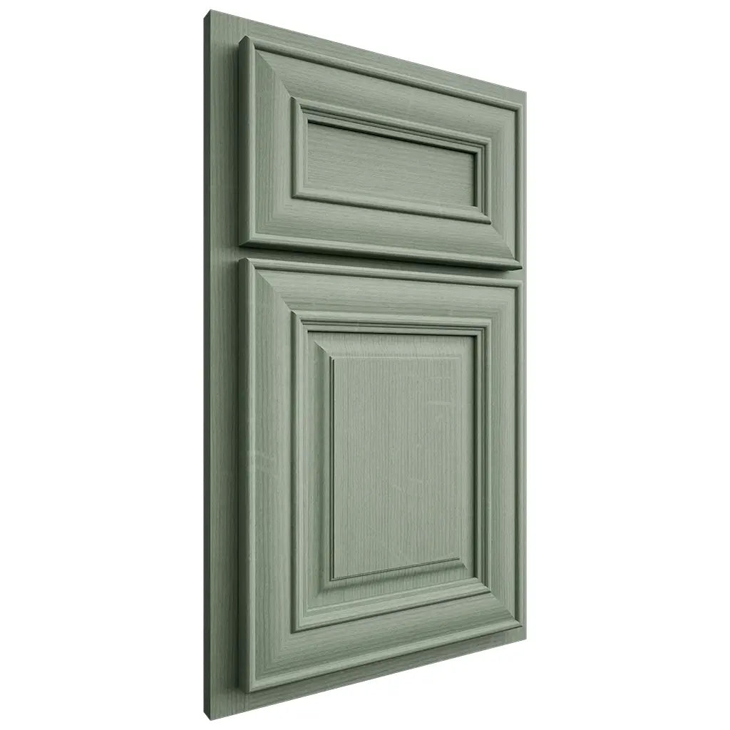 Shiloh Cabinetry Partial Overlay Bradford White Oak Quarter Sawn Moss Door