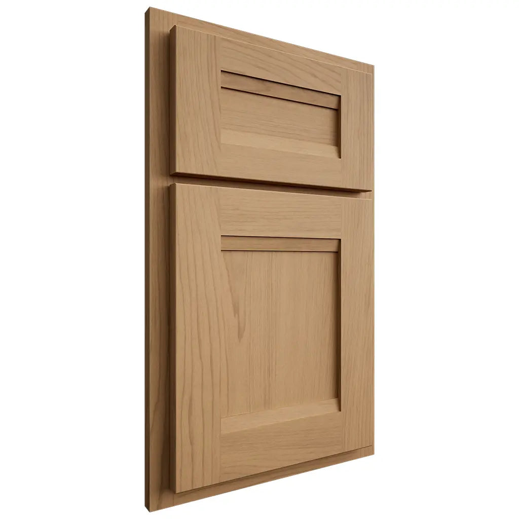 Shiloh Cabinetry Partial Overlay Bristol Alder Plain Cut Natural Door