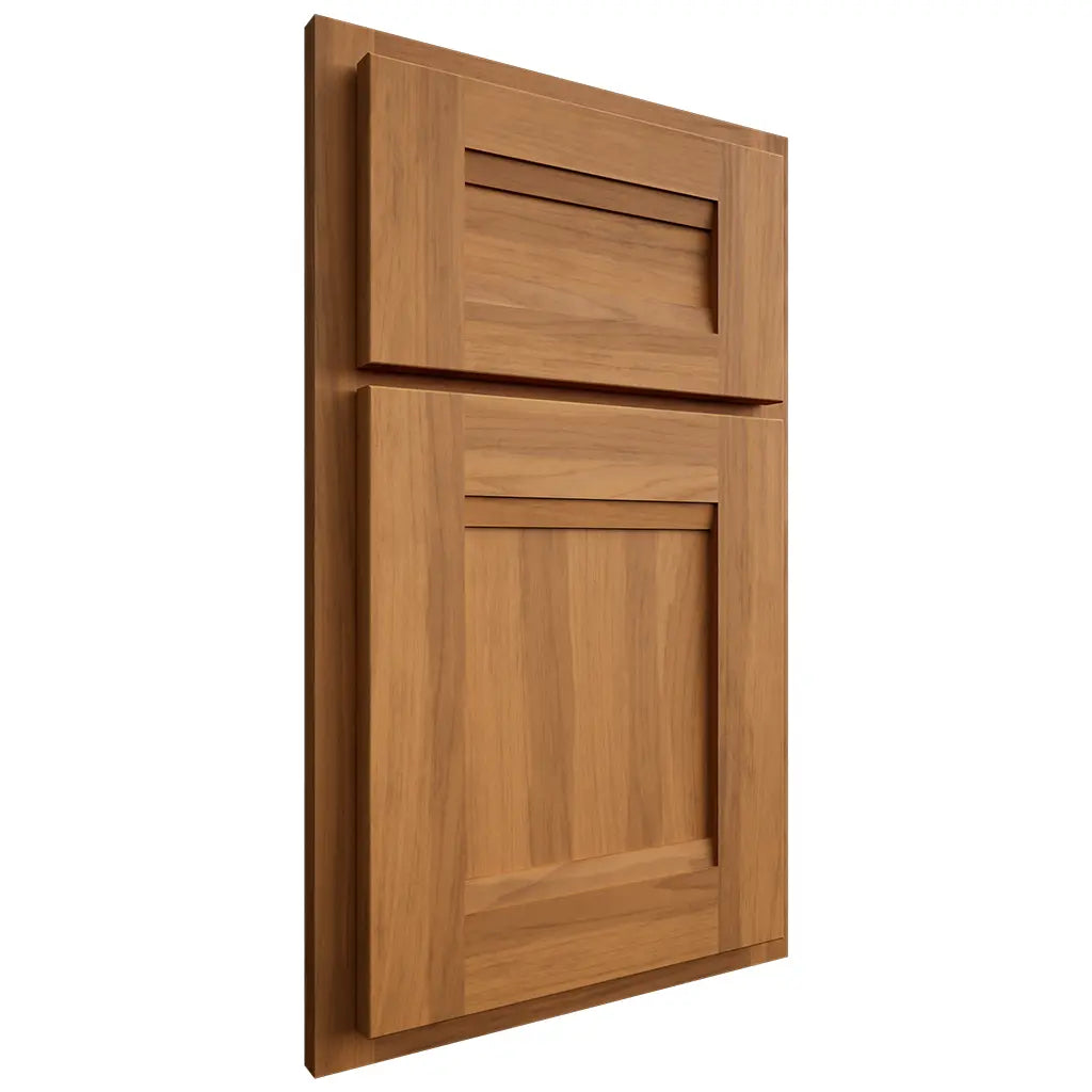 Shiloh Cabinetry Partial Overlay Bristol Hickory Plain Cut Medium Door