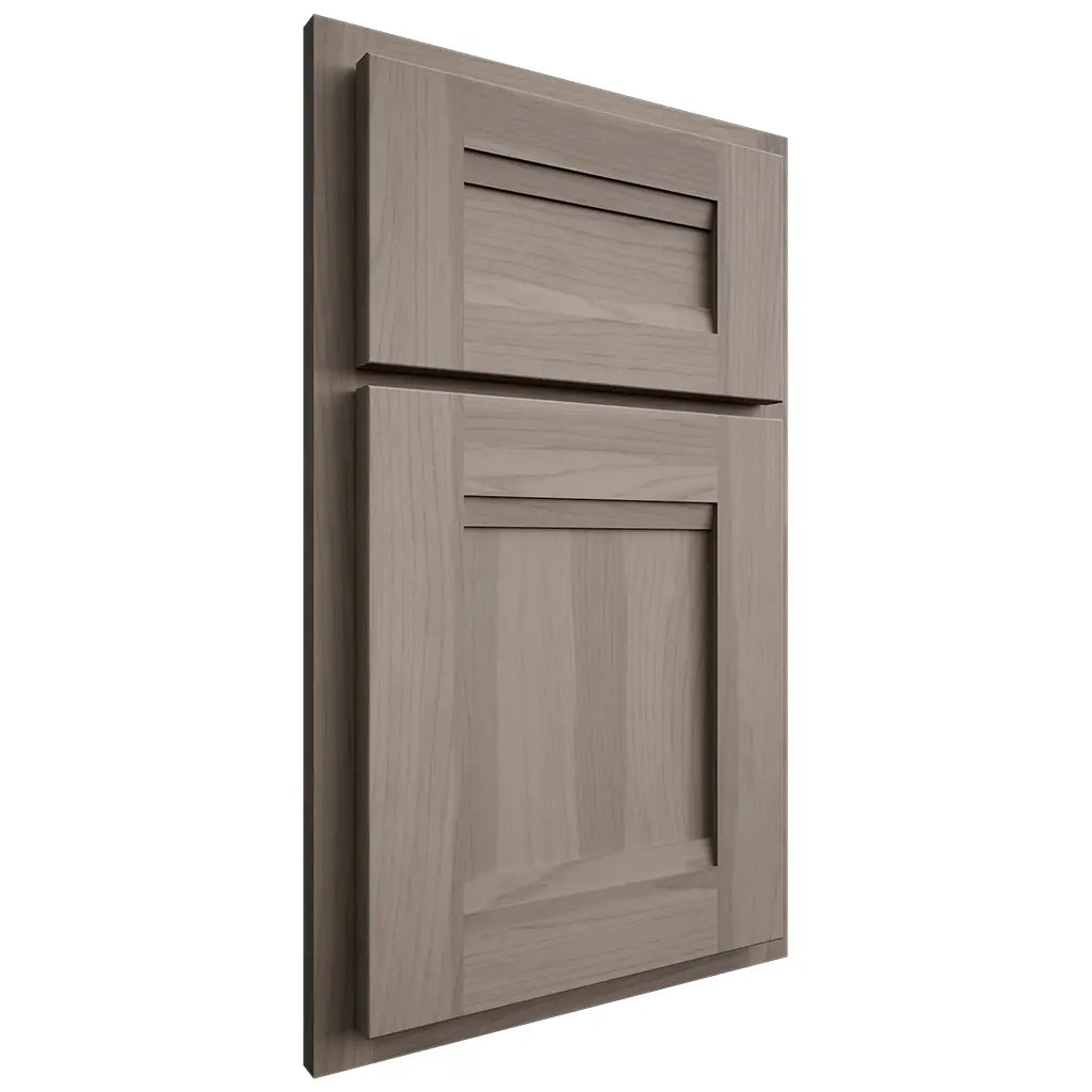 Shiloh Cabinetry Partial Overlay Bristol Hickory Plain Cut Sterling Door