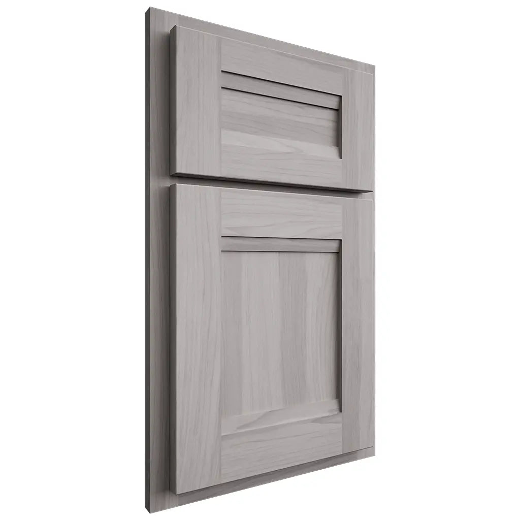 Shiloh Cabinetry Partial Overlay Bristol Hickory Plain Cut Stratus Door