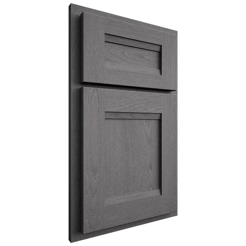Shiloh Cabinetry Partial Overlay Bristol Red Oak Plain Cut Cadet Door