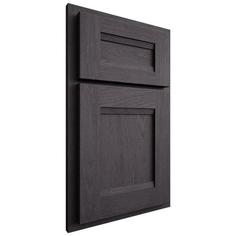 Shiloh Cabinetry Partial Overlay Bristol Red Oak Plain Cut Harbor Door