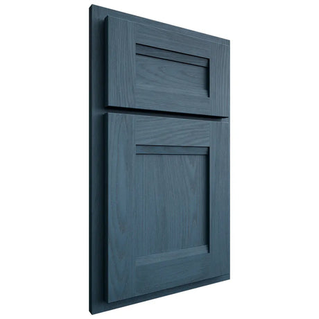 Shiloh Cabinetry Partial Overlay Bristol Red Oak Plain Cut Hudson Door