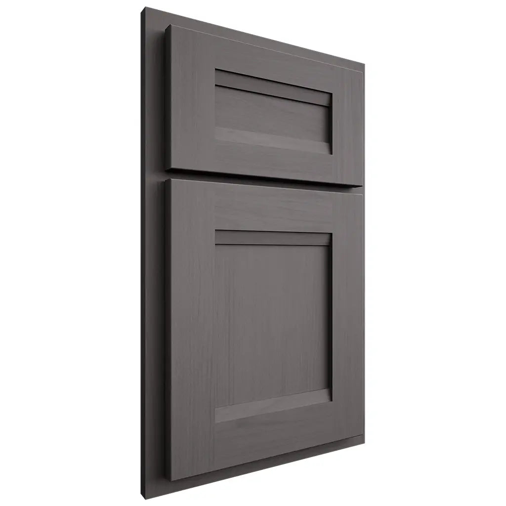 Shiloh Cabinetry Partial Overlay Bristol Walnut Plain Cut Cadet Door