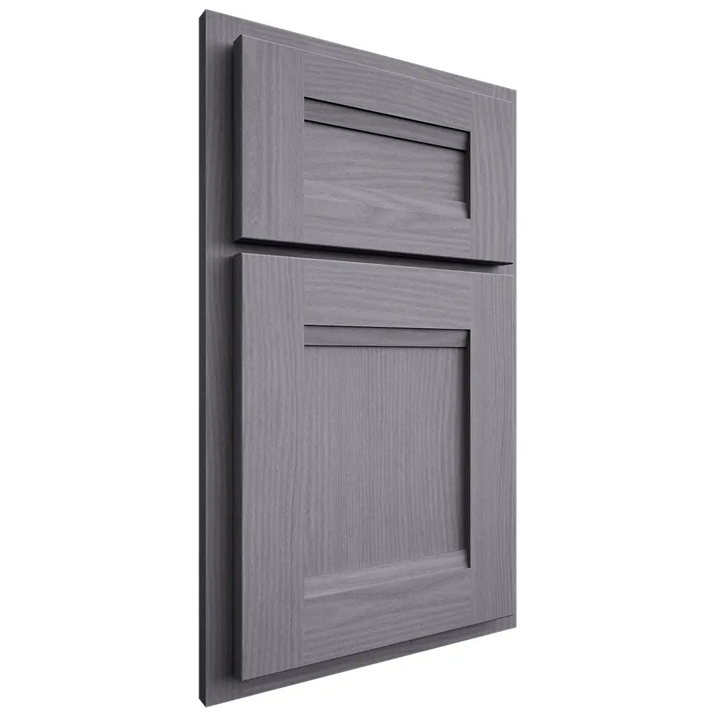 Shiloh Cabinetry Partial Overlay Bristol White Oak Plain Cut Cadet Door