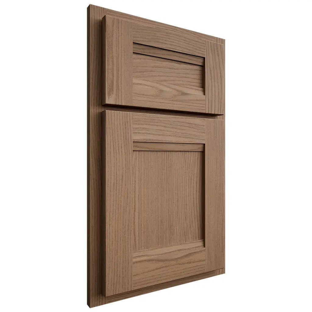 Shiloh Cabinetry Partial Overlay Bristol White Oak Plain Cut Medium Door