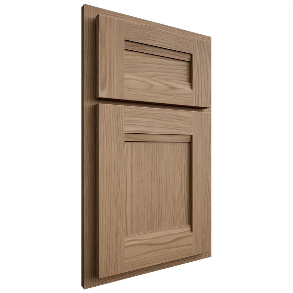 Shiloh Cabinetry Partial Overlay Bristol White Oak Plain Cut Natural Door