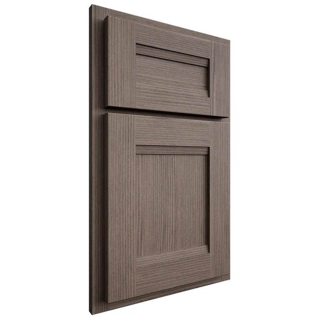 Shiloh Cabinetry Partial Overlay Bristol White Oak Rift Cut Clay Door