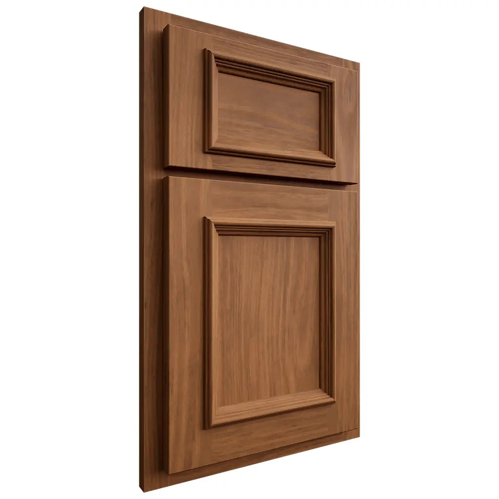 Shiloh Cabinetry Partial Overlay Charleston Cherry Plain Cut Coffee Door